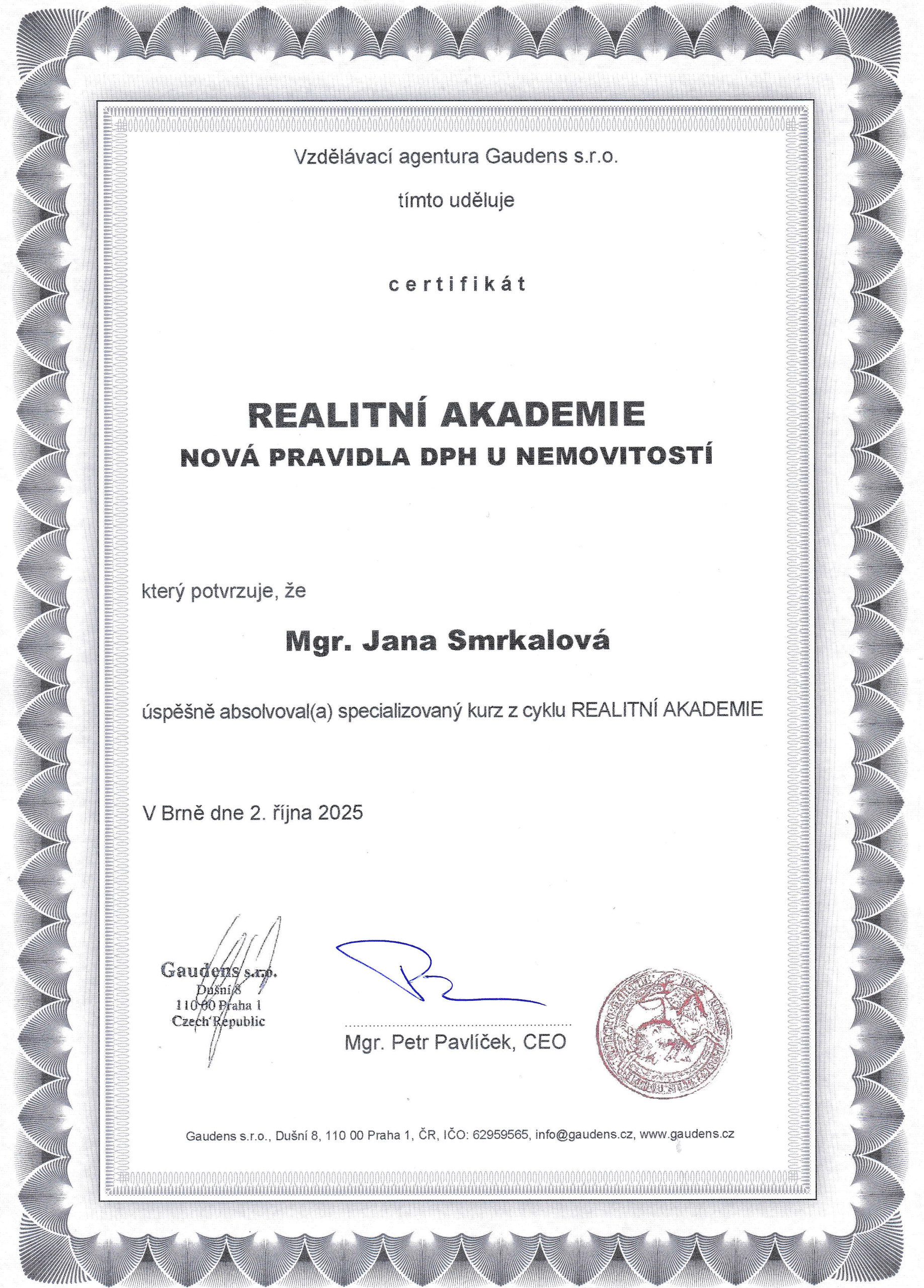 Certifikát