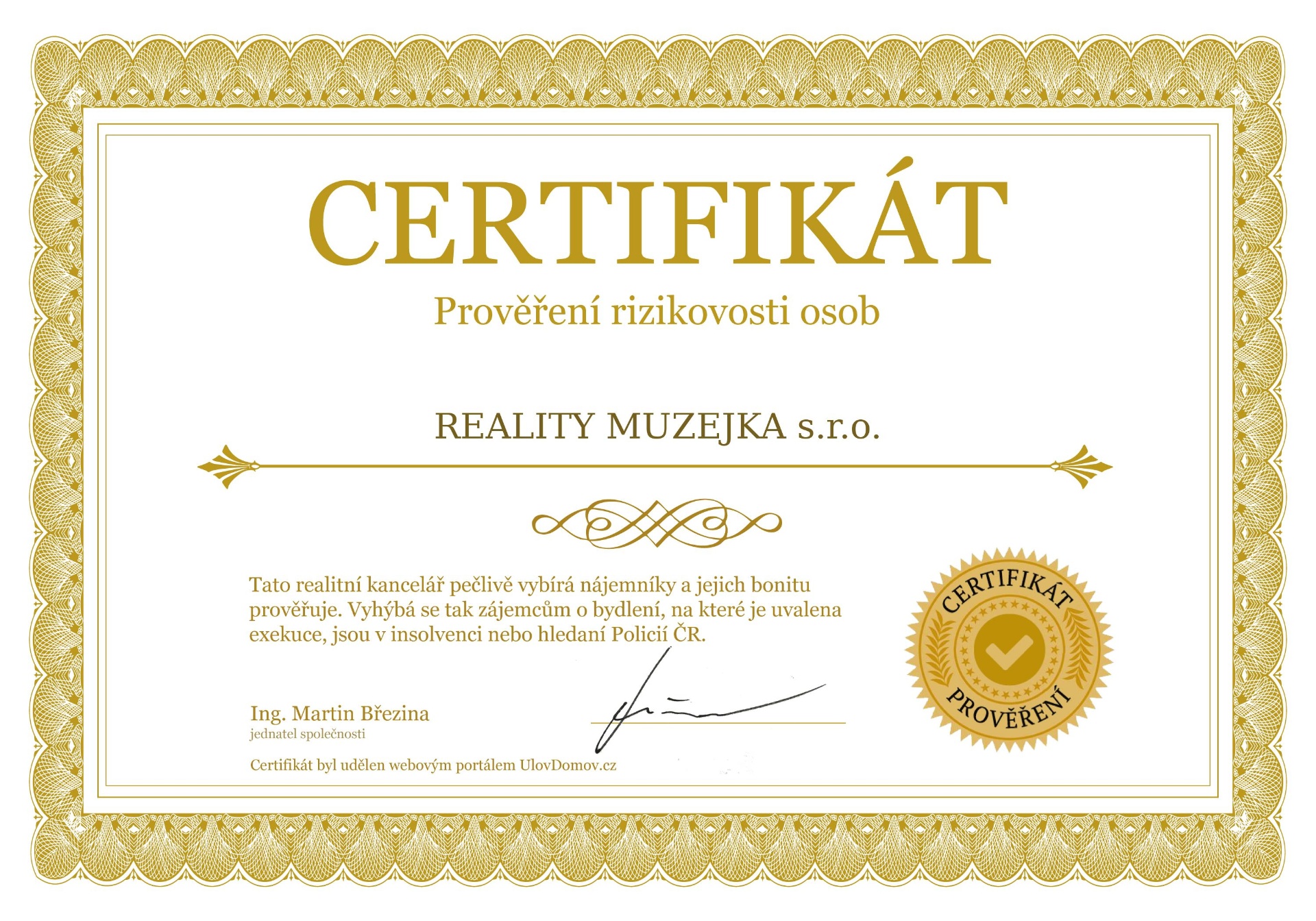 certificate