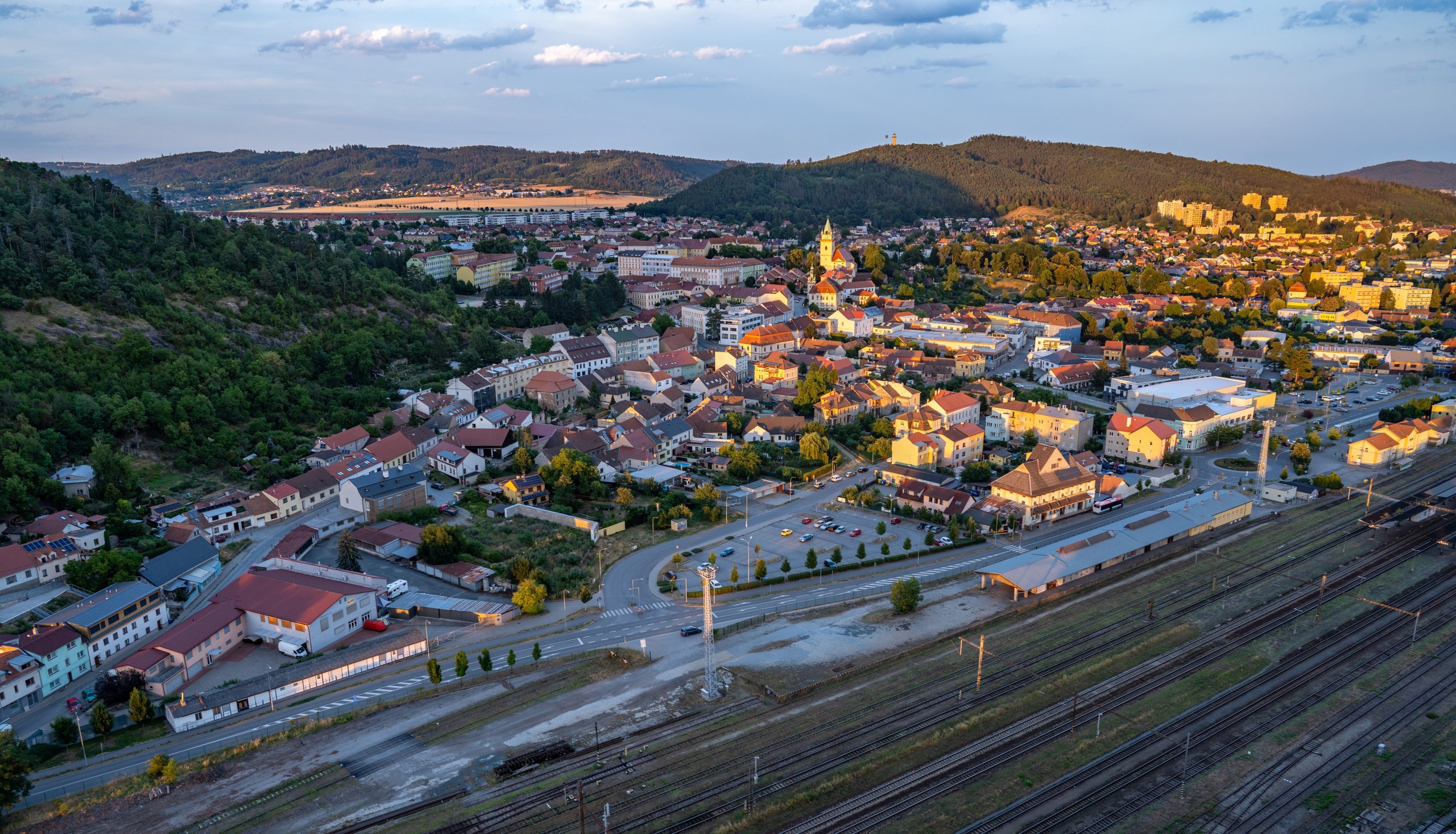 pohled na Tišnov