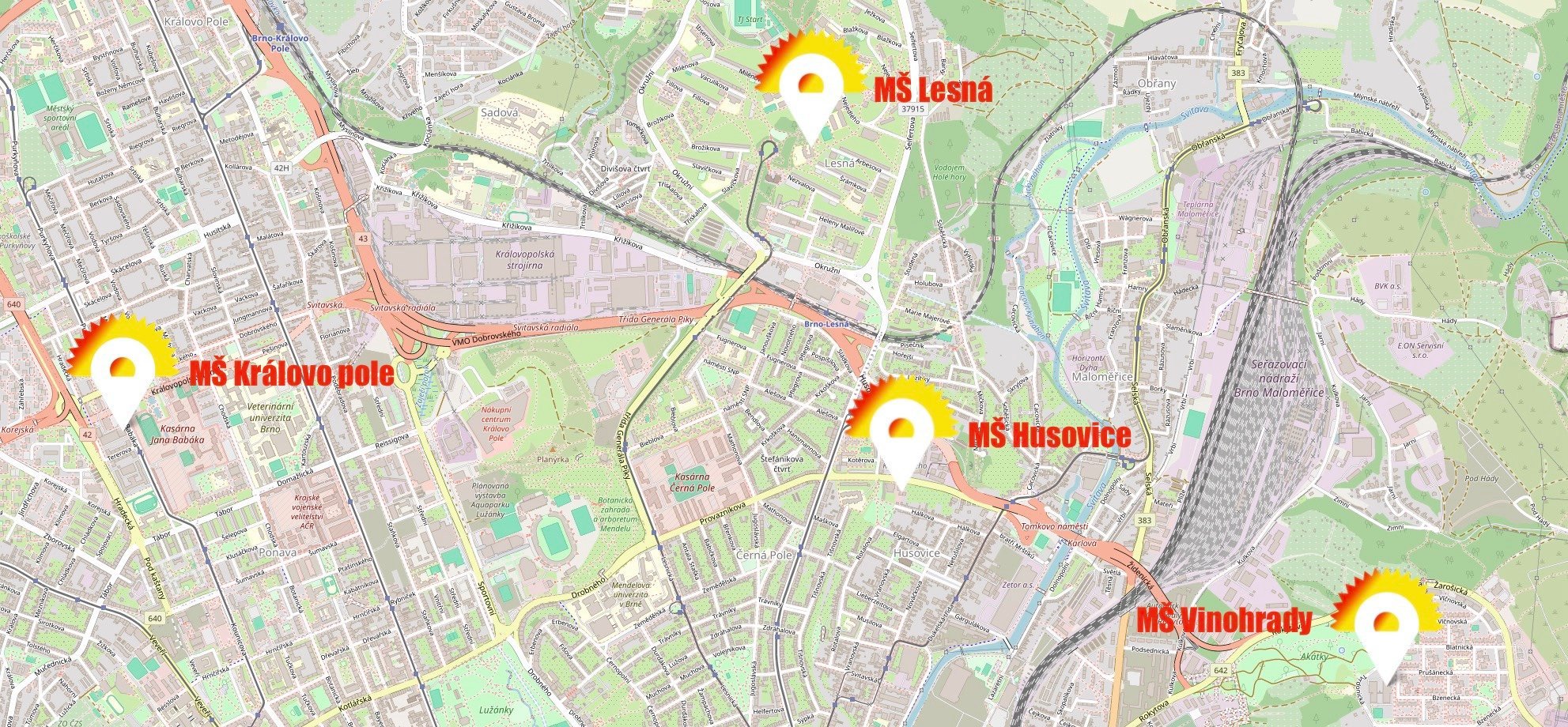 Mapa školek